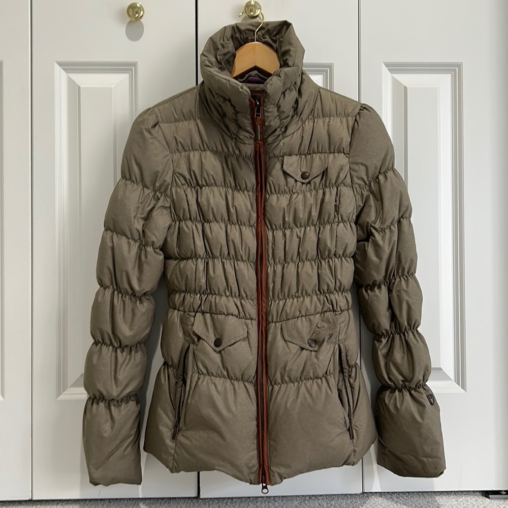 Neve olive puffer jacket